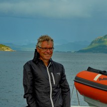Alfred on the ferry from Seivika to Tømmervåg